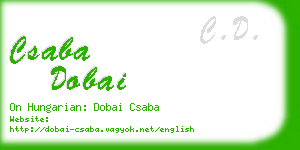csaba dobai business card